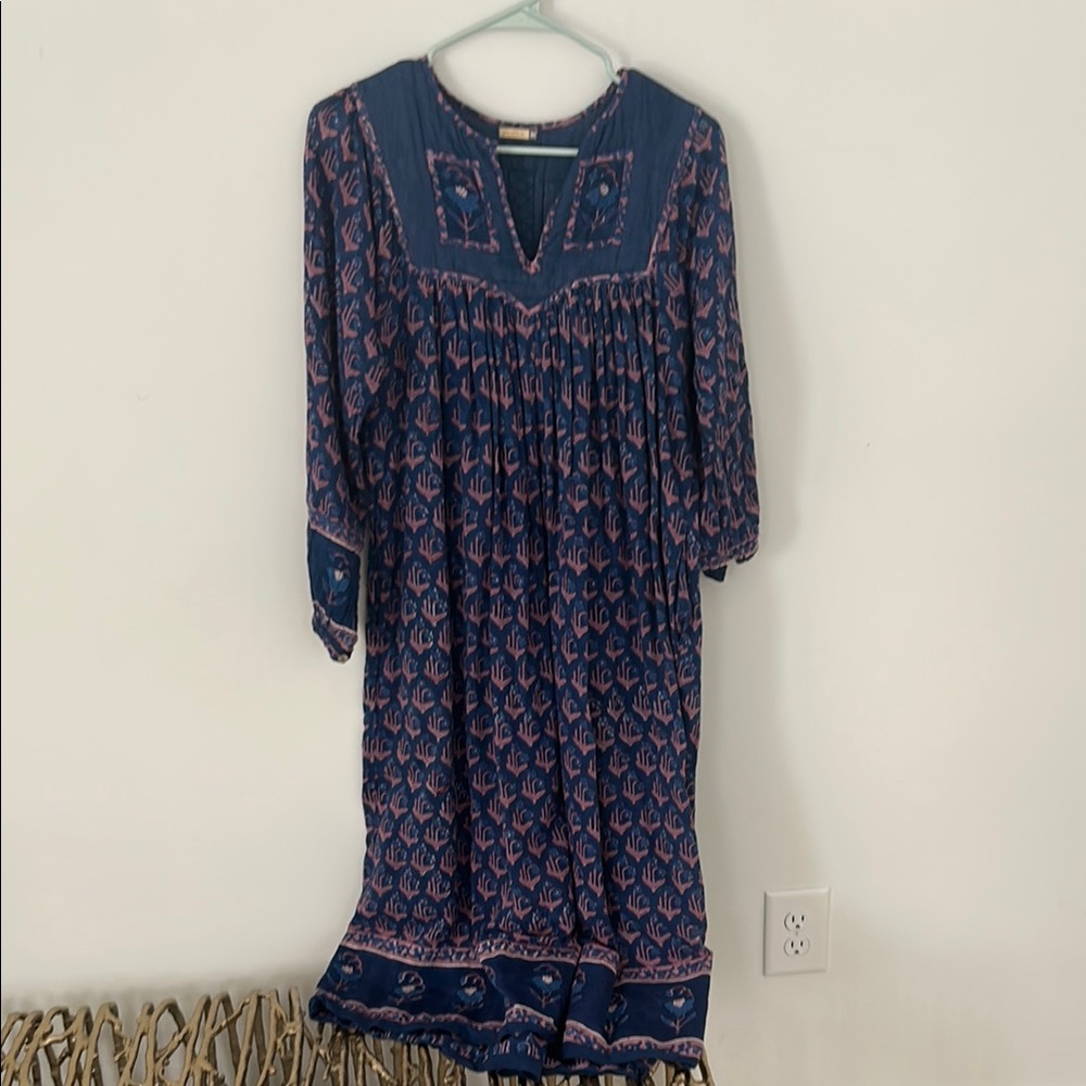 Matta Bohemian Blue and Pink Dress
